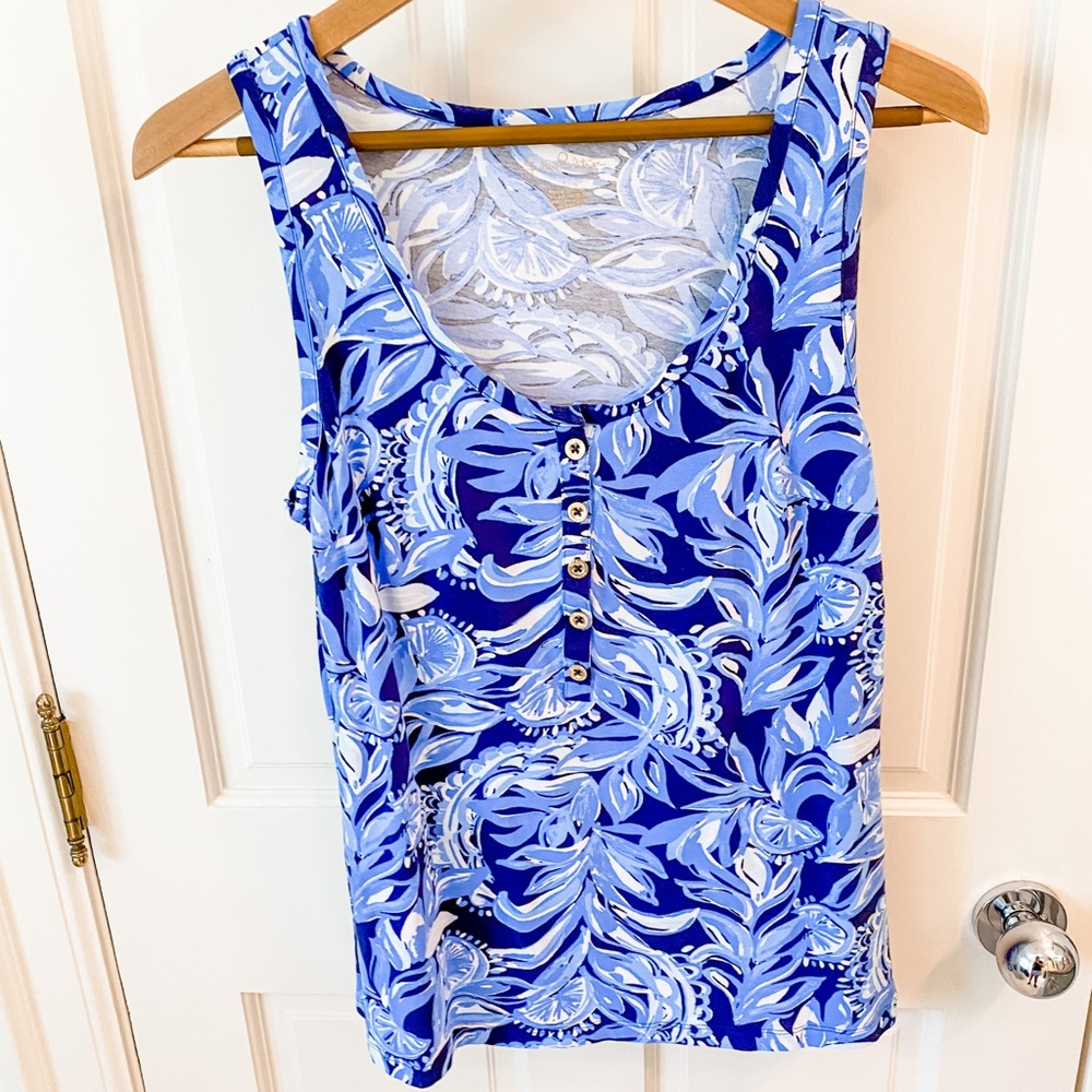Lily Pullitzer Blue and White Tank. NWOT